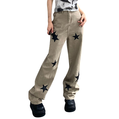 Womens Stretch Pants Jeans Pants for Women Jeans Women's Vintage Street Star Womens Jeans Tall Skinny