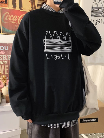 Juspinice 2022 Summer Harajuku T Shirt Cartoon Anime Loose Tees Ulzzang Print Short Sleeved T-shirts Men Tops Streetwear Tees