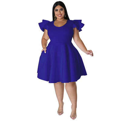 Summer Multicolor Swing Plus Size Dress Women&#39;s Clothing Harajuku solid color Women Dresses Fashion oversized Female Clothing