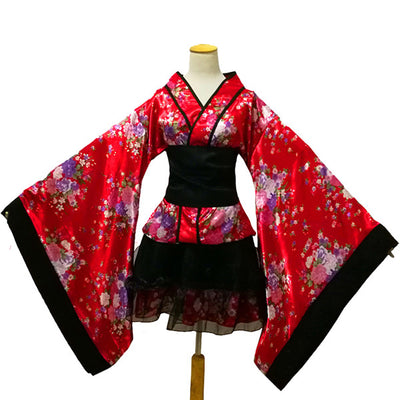 Shanghai Story Lolita Sets Womens Printing Kimono Dress Short Style Party Dress