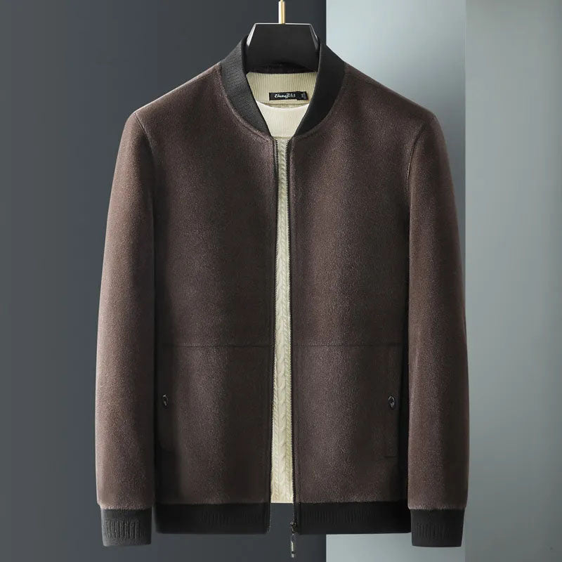 2021 Autumn Winter Fashion Men Coats Woolen Solid Long Sleeve Jackets Men Thick Warm Overcoats Streetwear Trench Outerwear B540