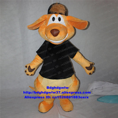 Yellow Black Kangaroo Roo Mascot Costume Adult Cartoon Character Outfit Suit Early Childhood Teaching Holiday Gifts zx2228