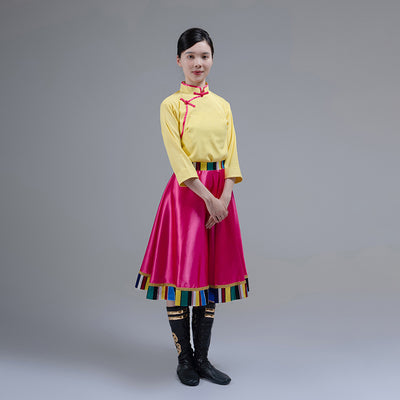 Tibetan dance performance clothes female Tibetan clothes ethnic minority clothes adult laundry opera stage performance practice