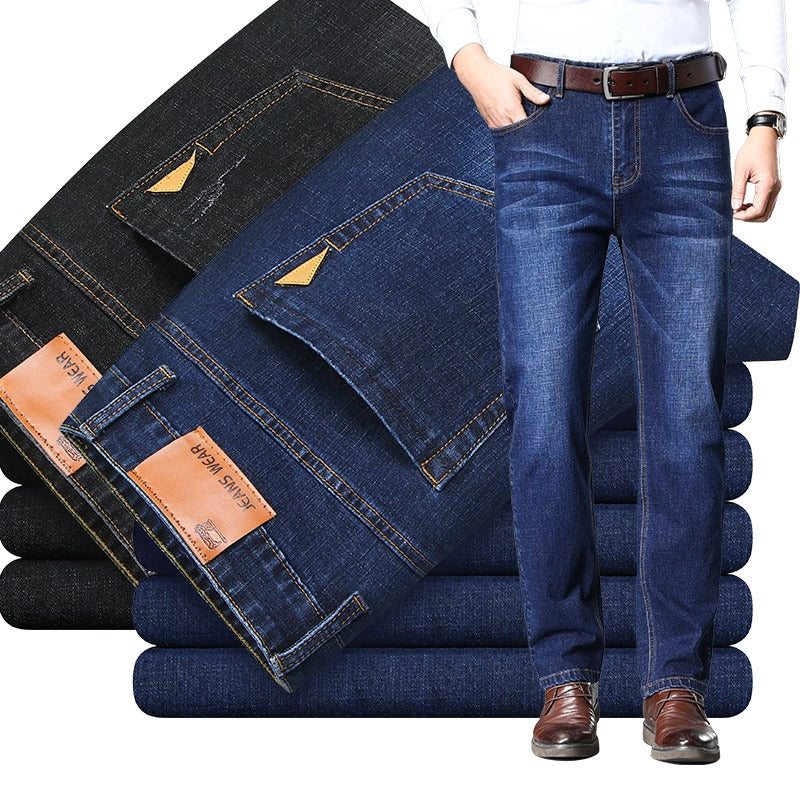 2022 Spring and Autumn New Men&#39;s Classic Fashion Versatile Solid Color Stretch Jeans Men&#39;s Casual Slim High Quality Pants 28-40