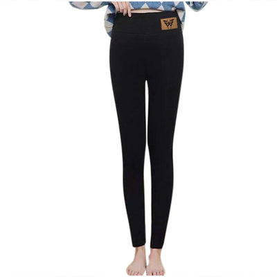 Winter Warm Leggings Knitting Velvet High Waist Elastic Thick Sock Pants Skinny Women Thermal Legging