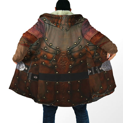 New winter warm hooded cloak Viking armor tattoo symbol 3D printing fleece windbreaker unisex casual thickened warm hooded cloak