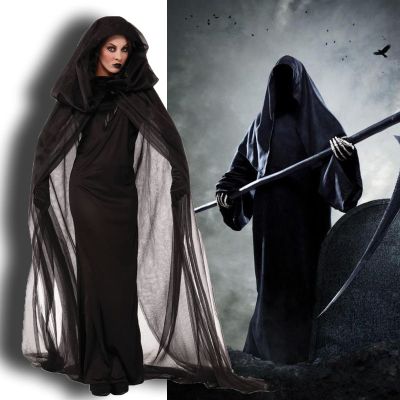 Halloween Costumes For Women Ghosts Specter Witches Death Robes Long Maxi Cosplay Fancy Party Dress Costumes Wth Robe & Gloves