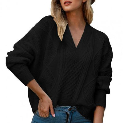 Pullover Stylish V Neck Lady Sweater V Neck Winter Sweater Casual  for Home