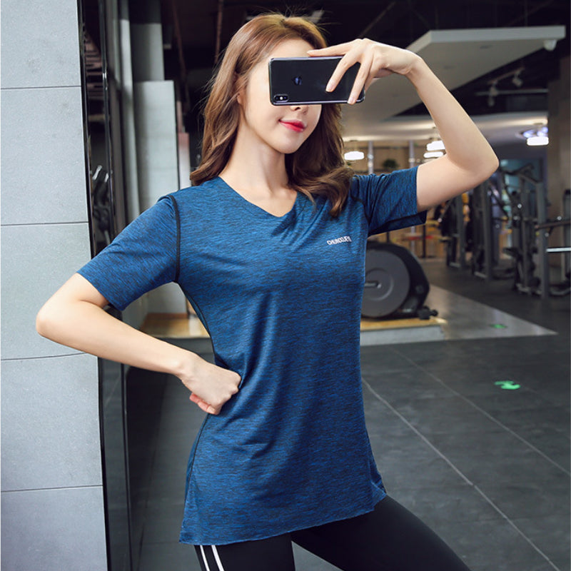 Fat Girl Gym Shirt Running Long Thin Section of Yoga Clothes Loose Quick Dry Women Blouse Plus Size
