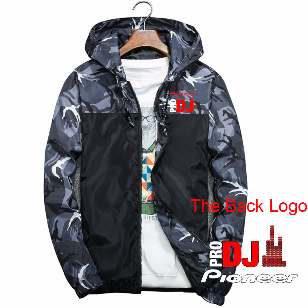 DJ Pioneer PRO 2022 Men&#39;s New Splicing Camouflage Hoodies Coats Casual Harajuku Jackets Clothing Windbreaker Coats Outwears Tops