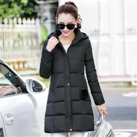 tnlnzhyn 2021 New Winter Jacket Women Hooded Down Cotton Jacket Fashion Slim Cotton Jacket Thick Warm Winter Jacket Coat Y652