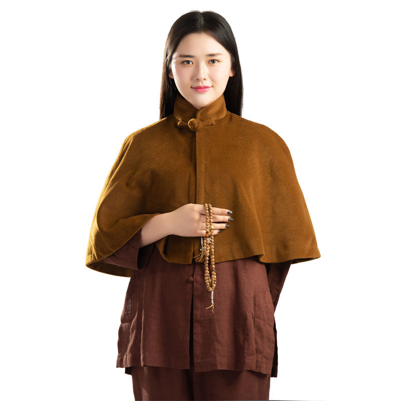 Fanlin meditation shawl meditation shawl Guanyin cloak short small coat monk clothes autumn and winter shawl Buddhist Women&#39;s