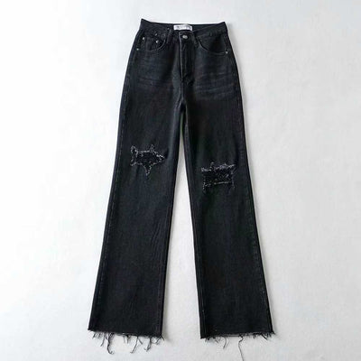 2021 Spring Autumn New High Waist Thin Pants Denim Women's Pants Gothic Clothes Streetwear Boho Korean Harajuku Trousers Women