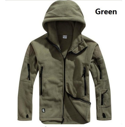 Men Winter Thermal Fleece US Military Tactical Jacket Outdoors Sports Hooded Coat Hiking Hunting Combat Camping Army Soft Shell