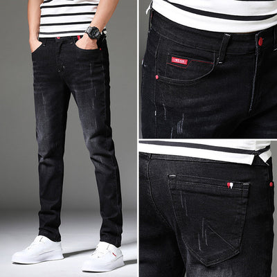 Fashion High Quality Stretch Casual Men Jeans Skinny Jeans Mens Blue Black Gray Denim Jeans Male Trouser Brand Pants