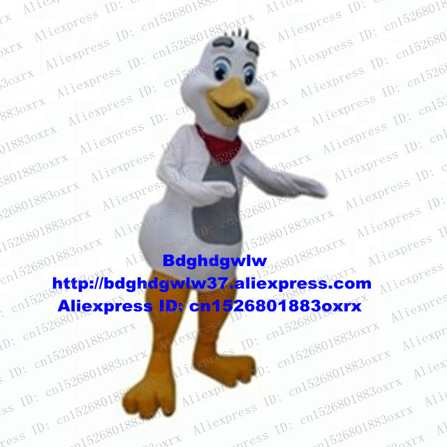 White Swan Cygnus Geese Mascot Costume Adult Cartoon Character Suit Promotional Events Leaflet Distribution zx2585