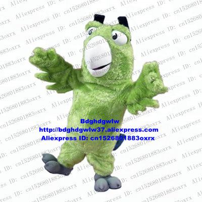 Green Long Fur Parrot Parakeet Macaw Bird Mascot Costume Adult Character Gather Ceremoniously Society Activities zx2775
