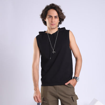 MRMT 2021 Brand New Men's Large Waistcoat Hooded Sleeveless Men's Loose Casual Solid Color Casual Sports Vest Men