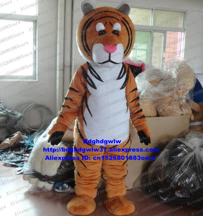 Brown Tiger Tigerkin Tigress Mascot Costume Adult Cartoon Character Outfit Suit Props For Performance Opening Ceremony zx2404