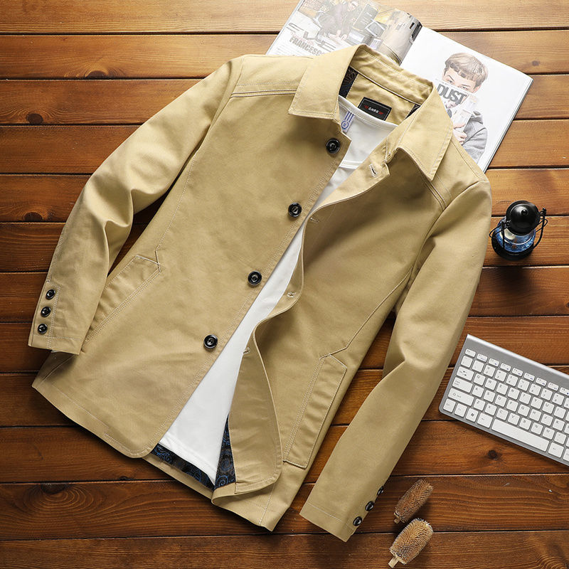 Blazers For Men Autumn Casual Coat Men Suit Jacket Streetwear Pure Cotton Lightweight Coat 2022 Men Fashion Clothing Button Down