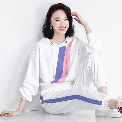 Two-piece Cotton Autumn New Suit Women's Sportswear Two-piece Korean Loose Large Size Fashion Sweater Casual Pants