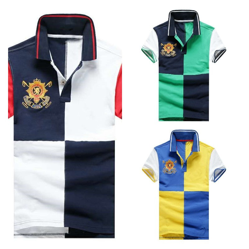 2022 Men&#39;s Embroidered Short Sleeve Polo Shirt Male Summer Big Horse Top