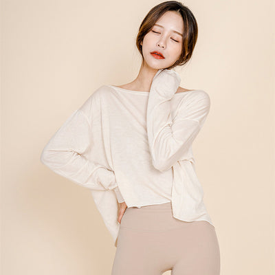 Quick Dry Sports Tops For Gym Women Long Sleeve Open Back Fitness Yoga Shirts Loose Activewear Exercise Running T-shirts