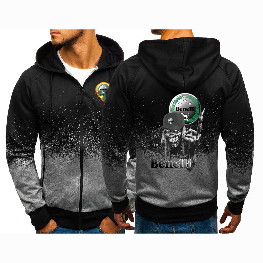 2021 new spring and autumn men&#39;s sports jacket hoodie BenaIli logo fashion novel trend casual all-match zipper hooded jacket