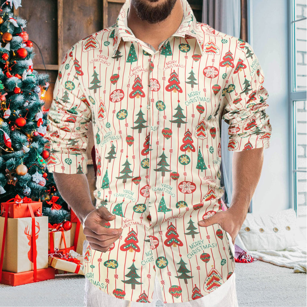 3D Blouse Fashion Christmas Casual Digital Top Printed Shirt Men&#39;s Lapel Men Shirts shirts for men