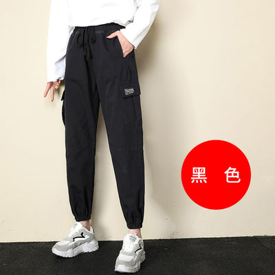 Autumn and winter new overalls plus velvet harem, thin loose casual high waist sports pants women