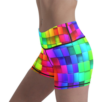 3D Printing Fitness Leggings Yoga Shorts Female Summer Sexy Sports Fitness Running Breathable Short Yoga Leggings Tight Pants