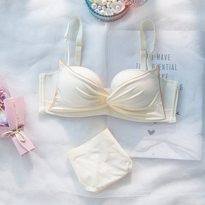 Cute fashionable lingerie sets comfortable breathable non-wireless bralette women's underwear bra set wholesale drop shipping