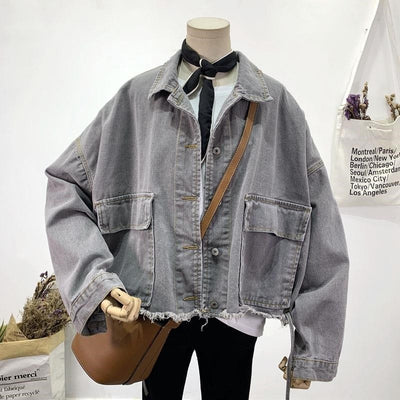 New Fashion Chic Denim Jacket Women spring Autumn Solid Denim Blue Coats Hot Selling Women&#39;s Casual Denim Jacket Tops coat