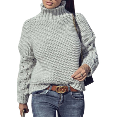 Turtleneck Blusas Knitwear Thick Thermal Pullover Autumn Winter Women Sweater Jumper Long Sleeve Fleece Ladies Tops Sweater