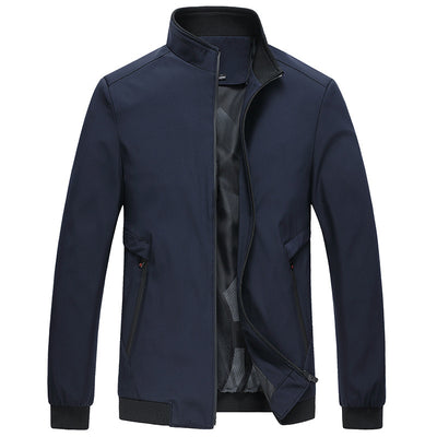 Spring Autumn Mens Jackets Casual Coats Solid Color Mens Sportswear Stand Collar Slim Jackets Male Bomber Jackets Thin Men Coat