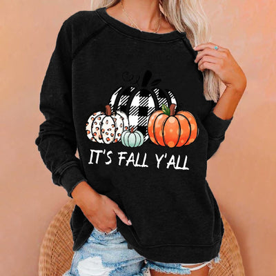 Women Pullover Casual N Print Long Sleeved O Neck Fashion Warm Autumn Winter Sweatshirt Tops