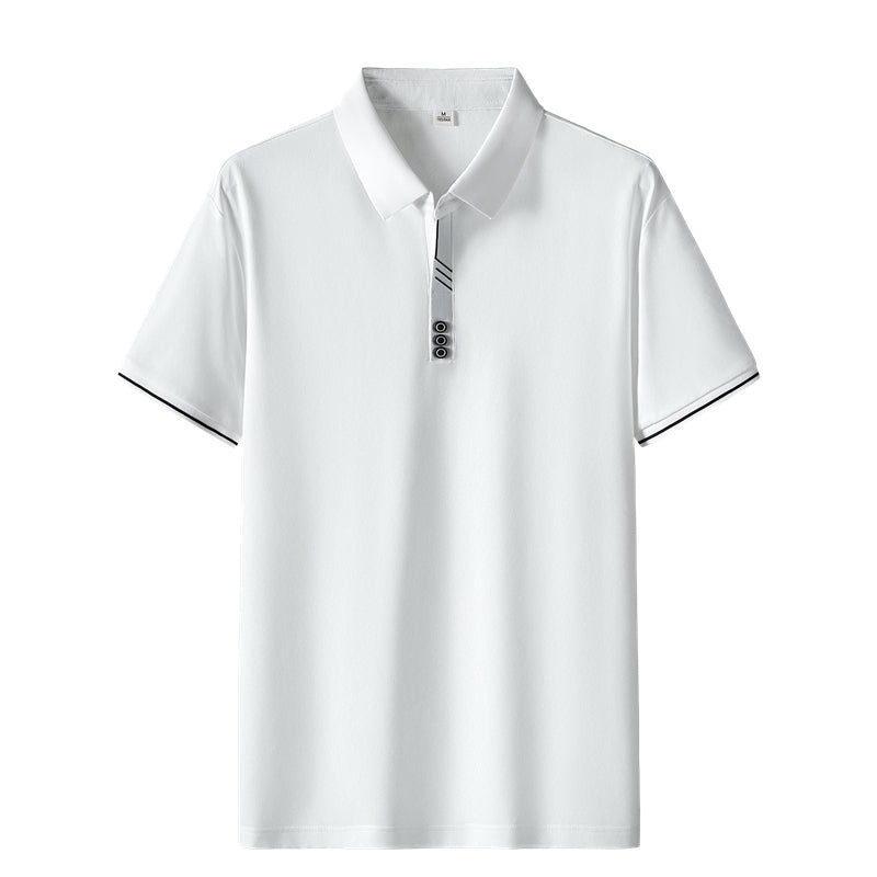 Men&#39;s Polo Shirt Summer New Men Short Sleeve T-shirt Lapel-up Loose Cotton Thin Comfortable Male Shirt Business Men Casual Tops