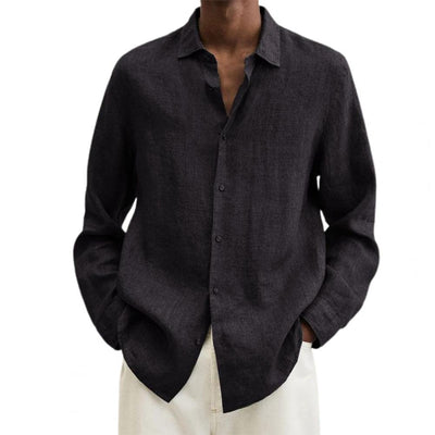 Chic Men Blouse Super Soft Shirt Washable Men Shirt Tops Autumn Chemise Quick Dry