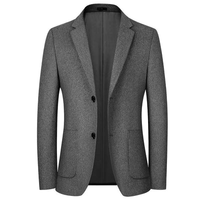 2021 Autumn Winter Fashion Wool Men Thick Coats Turn-down Collar Male Wool Blend Jackets Outerwear Men&#39;s Casual Overcoat B538