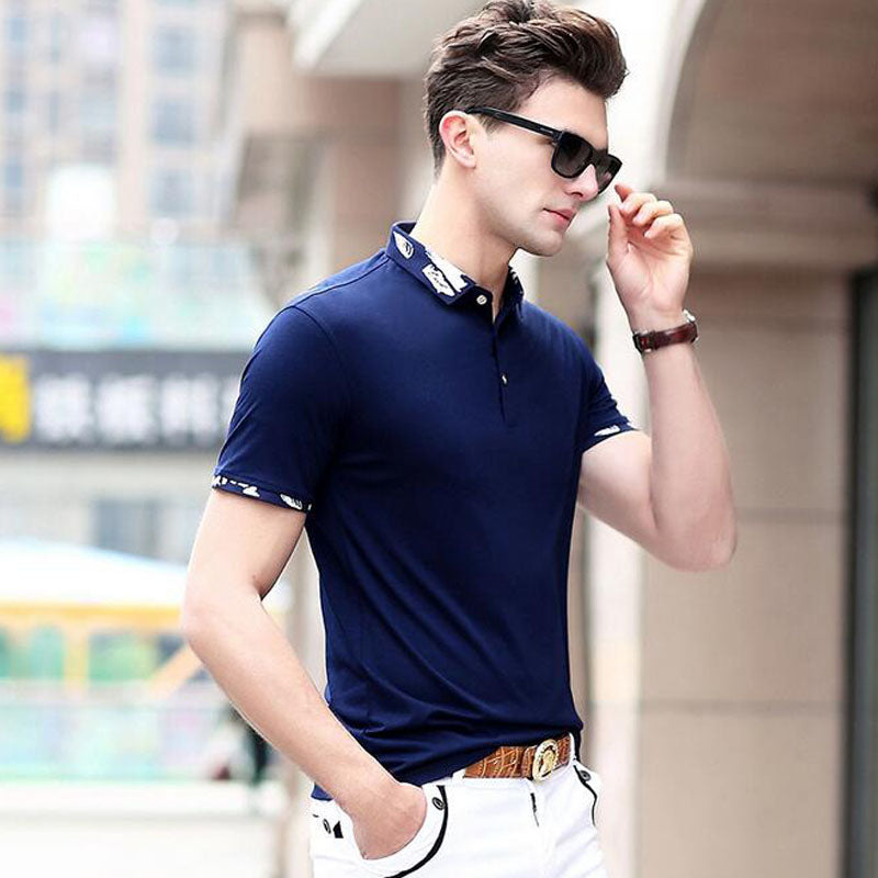 Covrlge Mens Polo Shirt Brands Summer Fashion Polo Tops Luxury Men Solid Short Sleeve Tee Shirts Brand Casual Polos MTP018