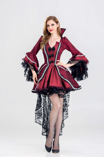 Bloody Beautiful Vampire Queen Costume Plus Size XL XXL Halloween Womens Classic Vampire Costume Deluxe Victorian Uniforms