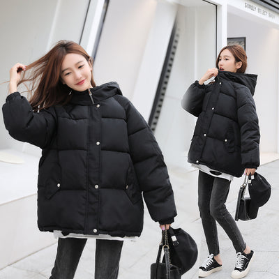 2022 Women Oversized Parkas Coat Winter Thick Warm Hooded Jacket Coat Casual Loose style Solid Windproof Female Parkas Jackets