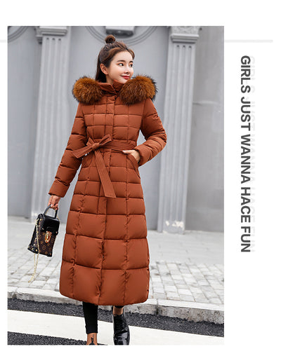 2021 New Women Winter Cotton Jacket Long Outer Hooded Coat Warm Jackets Black Vintage Plus Size Outwear Invierno Abrigos AC143