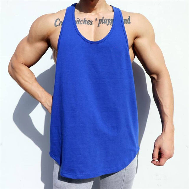 2021 Summer Brand Mens Running Vest Gym Sleeveless Shirt Slim Fit Tank Men Sport Vest Tops Workout Training Man Singlet