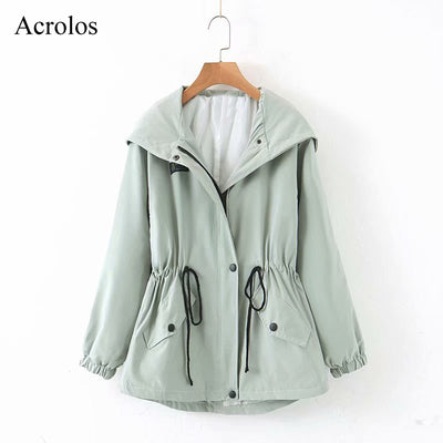 Jackets Plus size Women Solid Long Sleeve Outwear coats Casual Women Hooded Clothes 2021 Streetwear Loose chaqueta mujer