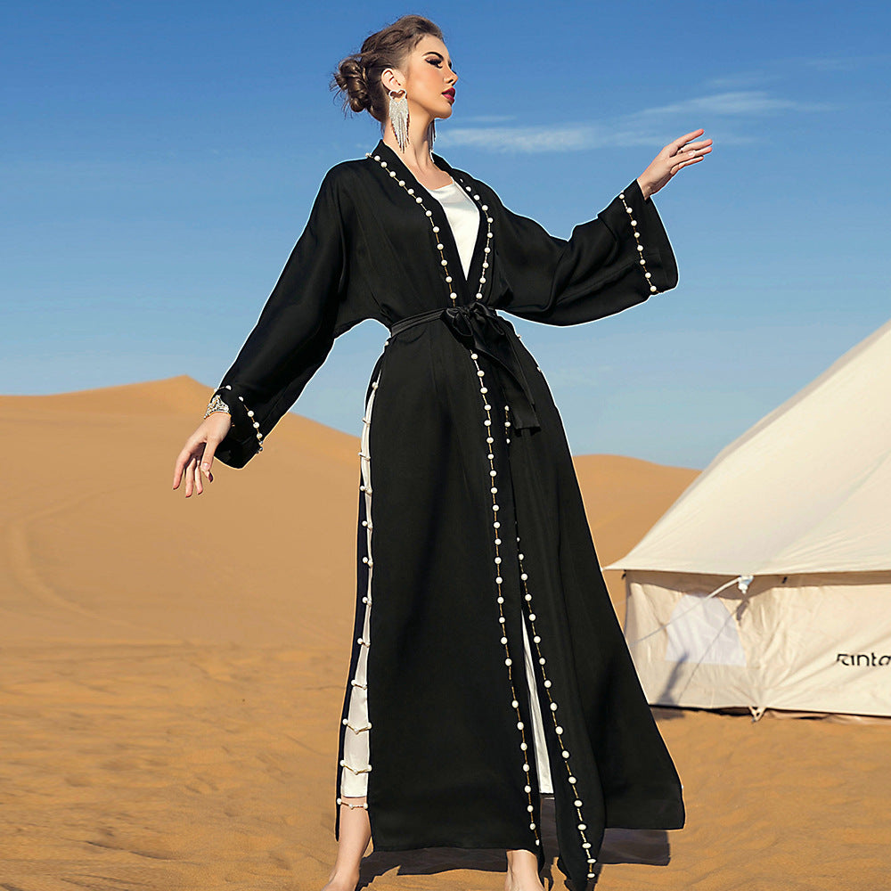 Retro Vintage Luxury Boho Style beading Cover up Long Maxi dress for Women comfortable summer maxi dress
