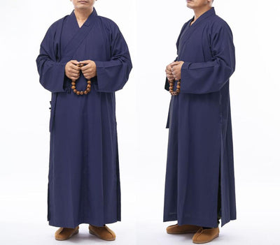 Unisex high quality Spring&Summer Buddhist zen lay robe shaolin monk  suits buddha uniforms meditation clothing