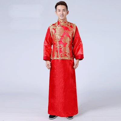 Traditional chinese dress men male traditional chinese clothing men wedding cheongsam coat male jacket TA328
