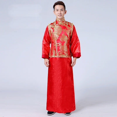 Traditional chinese dress men male traditional chinese clothing men wedding cheongsam coat male jacket TA328