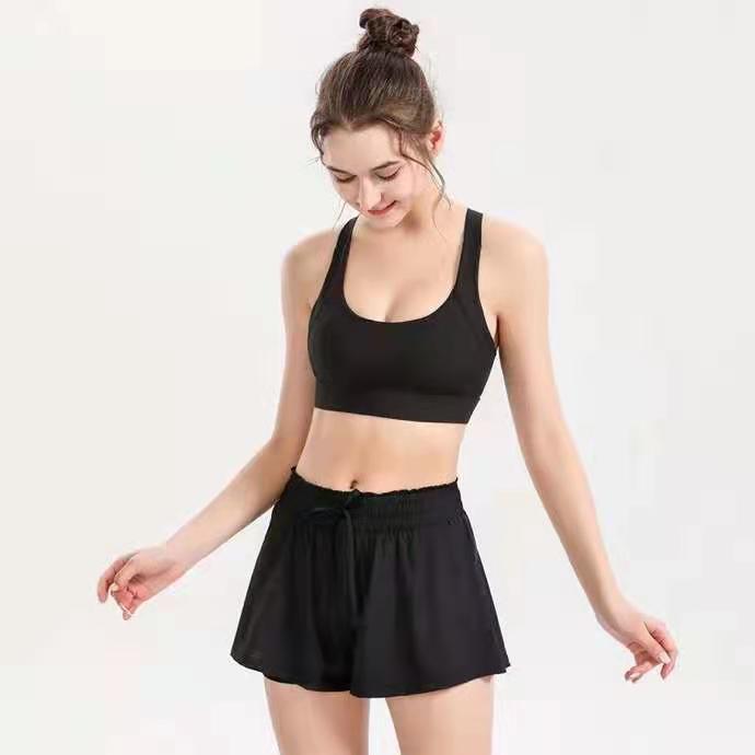 Yoga Shorts Women Summer 2021 New Anti Emptied Skinny Shorts Casual Lady Elastic Waist Leisure Correndo Short Pants 1838